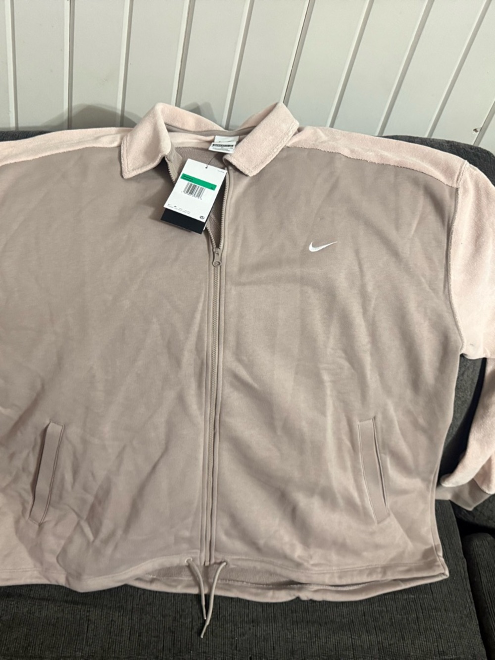 Nike Pale Mauve Full-Zip Fleece Jacket